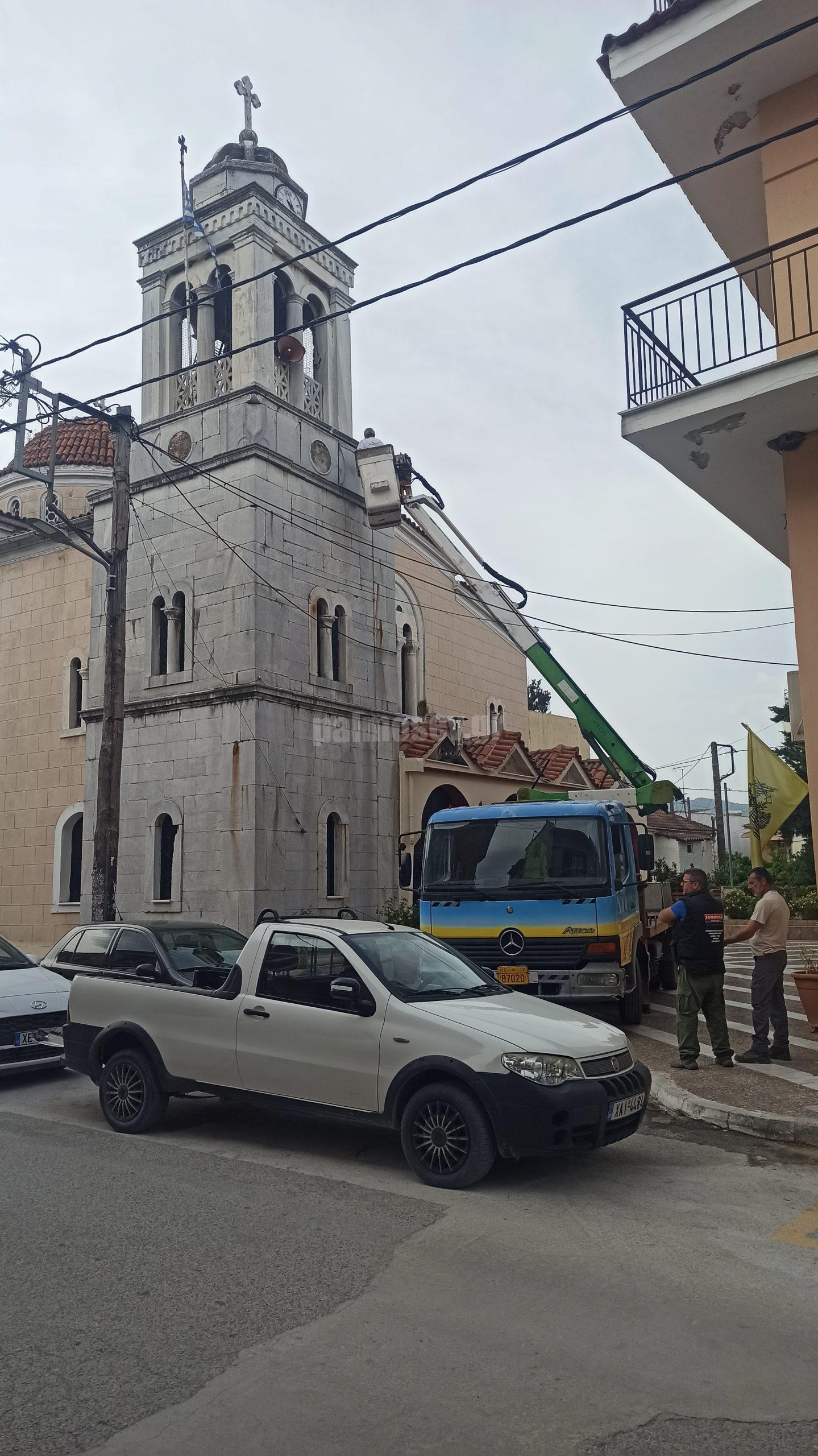 Εργασίες αποκατάστασης στην Ευαγγελίστρια της Ιστιαίας